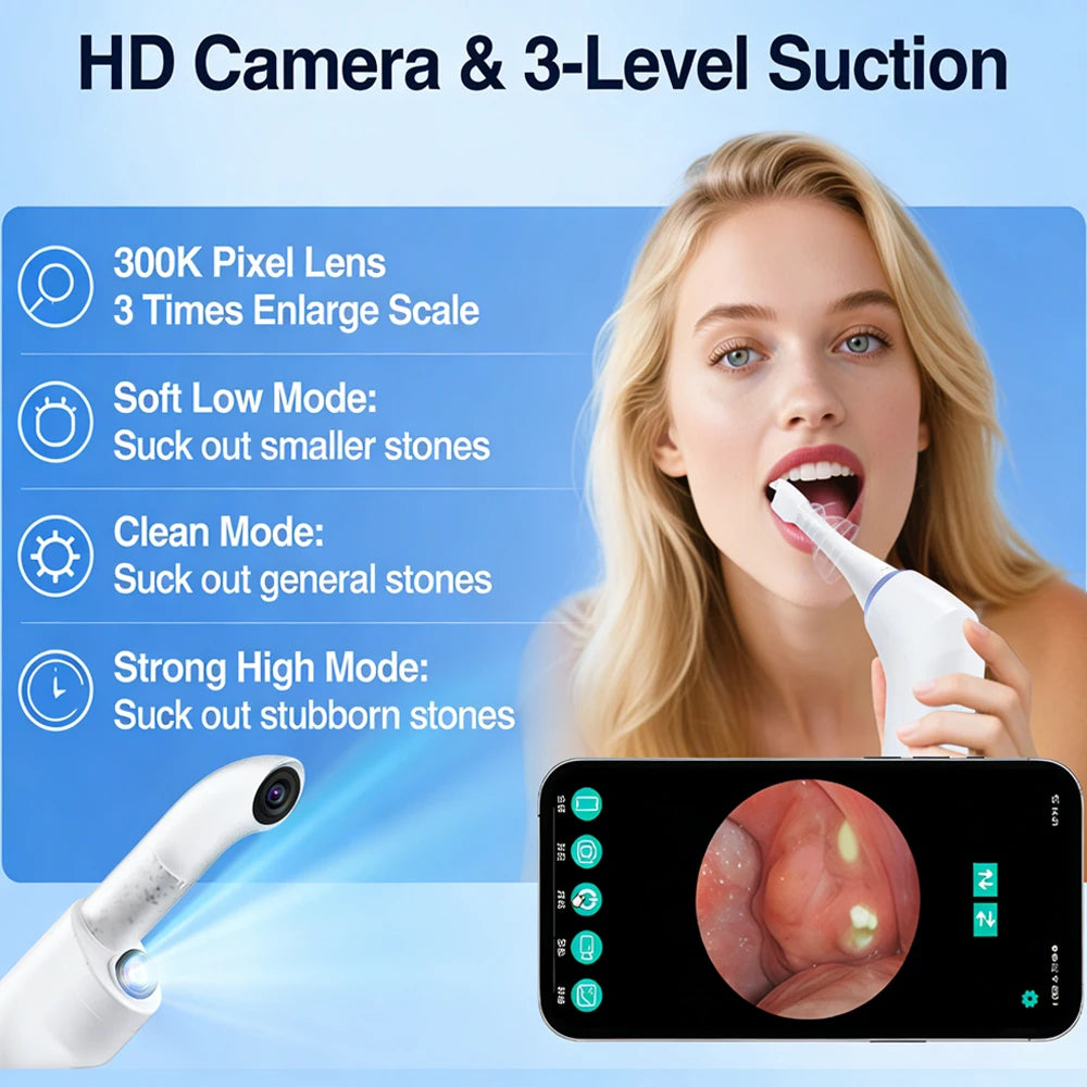 Electric Tonsil Stone Remover with Camera