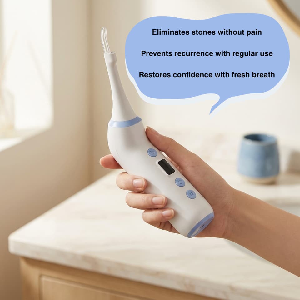 TonsilVision eliminates stones without pain and restores confidence with fresh breath